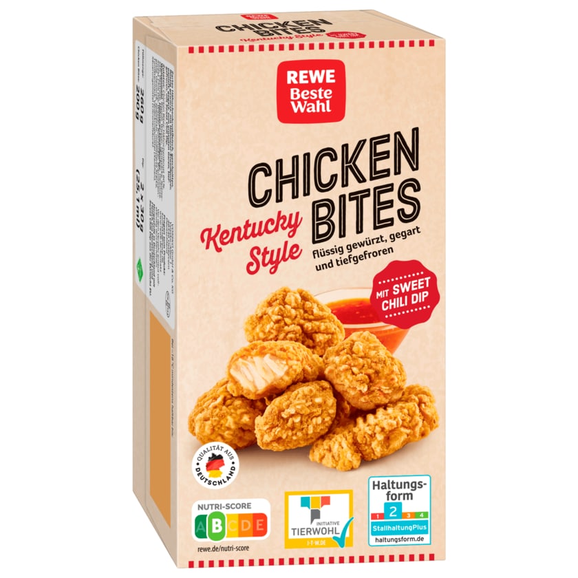 REWE Beste Wahl Chicken Bites mit Sweet Chili Dip 260g